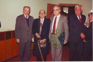 Professor H. Taov, Tevfik Esenç, Professor M. Kumakhov, Nalchik, 1990